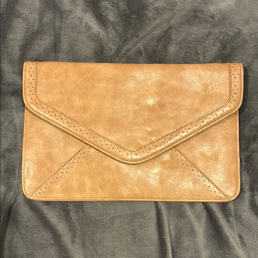 Urban Expressions Shimmering Tan Clutch